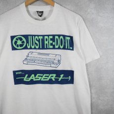 画像1: 80〜90's USA製 "JUST RE-DO IT" パロディプリントTシャツ XL (1)