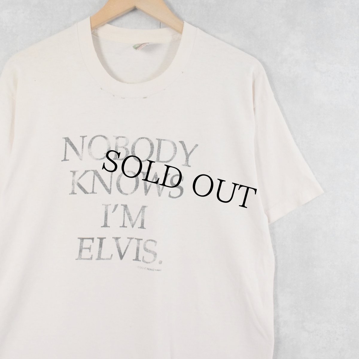 画像1: 90's DON'T PANIC "NOBODY KNOWS I'M ELVIS." プリントTシャツ (1)