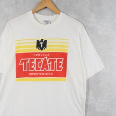 画像1: TECATE USA製 ビールメーカー ロゴプリントTシャツ L (1)