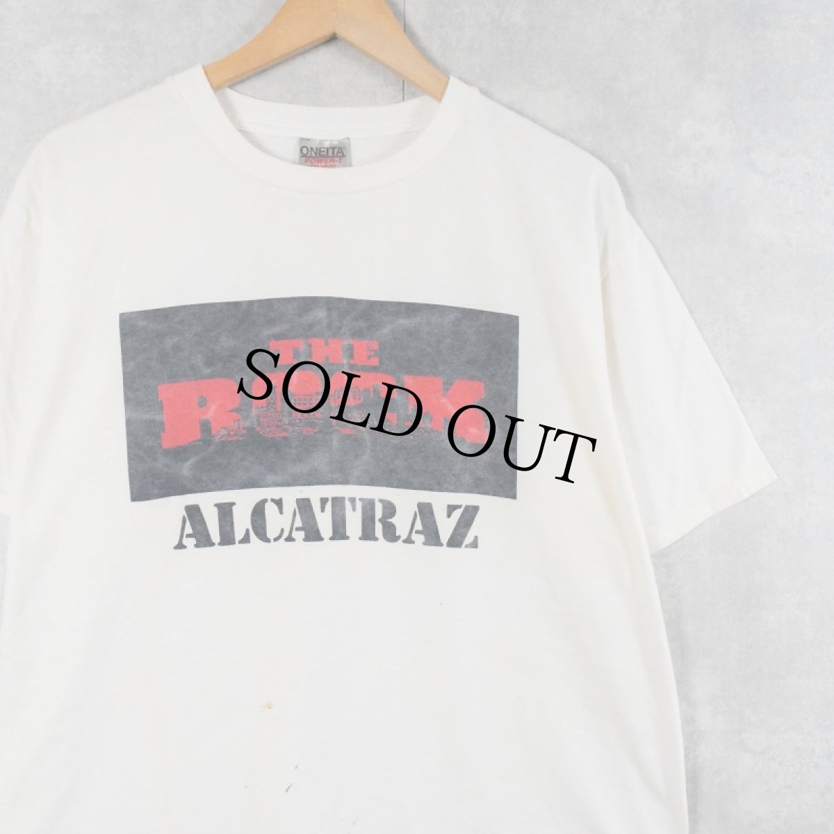 画像1: THE ROCK "ALCATRAZ" アクション映画プリントTシャツ L (1)