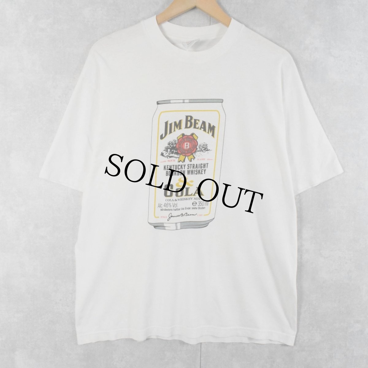 画像1: JIM BEAM ウイスキープリントTシャツ L (1)