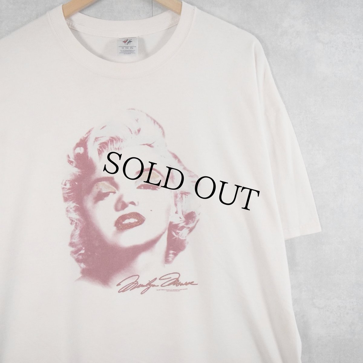 画像1: Marilyn Monroe ラメプリントTシャツ 2X (1)