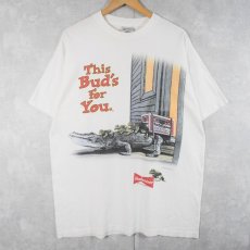 画像1: 90's Budweiser USA製 "This Bud's For You." ビールメーカー プリントTシャツ XL (1)