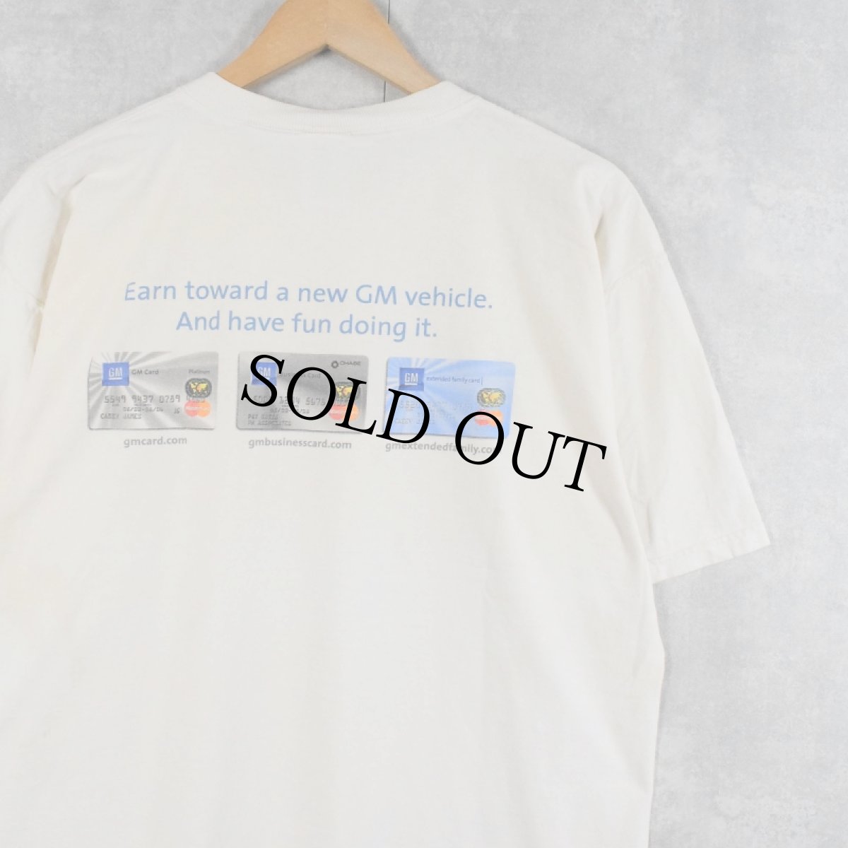 画像1: Mastercard "Live. Earn. Drive." クレジットカードプリントTシャツ XL (1)