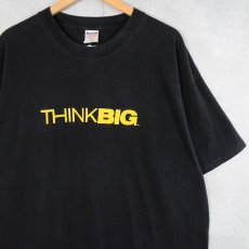 画像1: 90's〜 USA製 "THINK BIG" メッセージプリントTシャツ BLACK XXL (1)