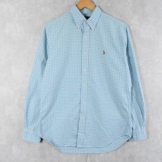 画像1: 【SALE】 POLO Ralph Lauren ギンガムチェック柄 ボタンダウンシャツ M (1)