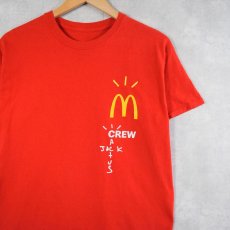 画像1: Cactus Jack×McDonald's ロゴプリント ヒップホップTシャツ (1)