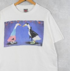 画像1: 90's Will Bullas "sock hop..." アートプリントTシャツ L (1)