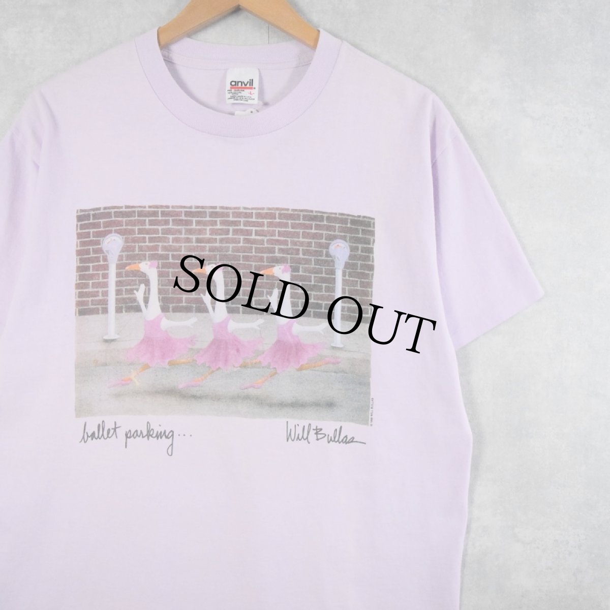 画像1: 90's Will Bullas "ballet parking..." アートプリントTシャツ L (1)