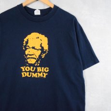 画像1: 2000's Fred G. Sanford "YOU BIG DUMMY" プリントTシャツ NAVY L (1)