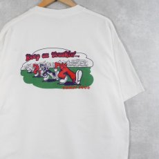 画像1: 2000's Robert Crumb "Keep on Truckin'..." イラストプリントTシャツ XL (1)
