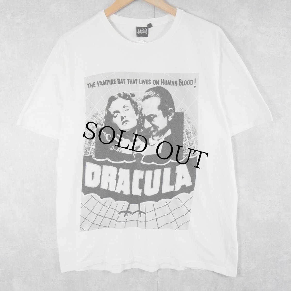 画像1: DRACULA ヴァンパイア映画プリントTシャツ XL (1)