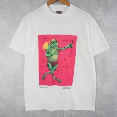 画像1: 90's Will Bullas USA製 "toadally yours..." アートプリントTシャツ M (1)