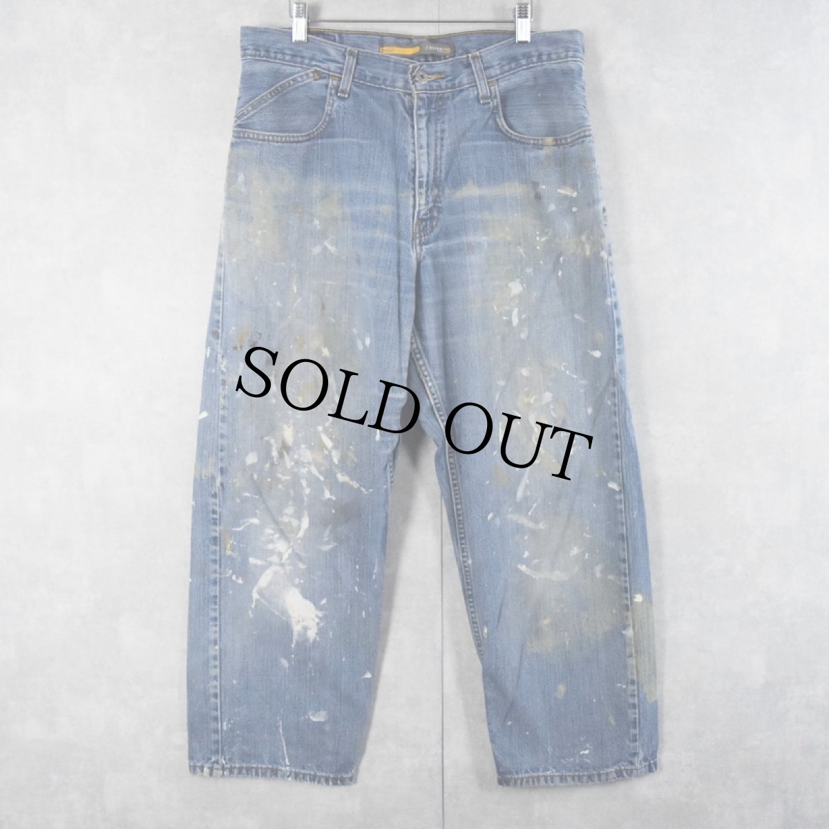 画像1: 2000's Levi's SILVER TAB "BAGGY" ペンキペイント デニムパンツ W35 (1)