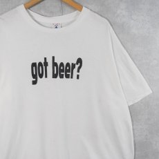 画像1: 90's USA製 "got beer?" パロディプリントTシャツ XL (1)