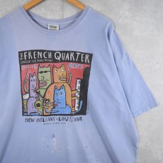画像1: 90's BIG HED designs "THE FRENCH QUARTER" アートプリントTシャツ XXL (1)