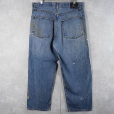 画像2: 2000's Levi's SILVER TAB "BAGGY" ペンキペイント デニムパンツ W35 (2)