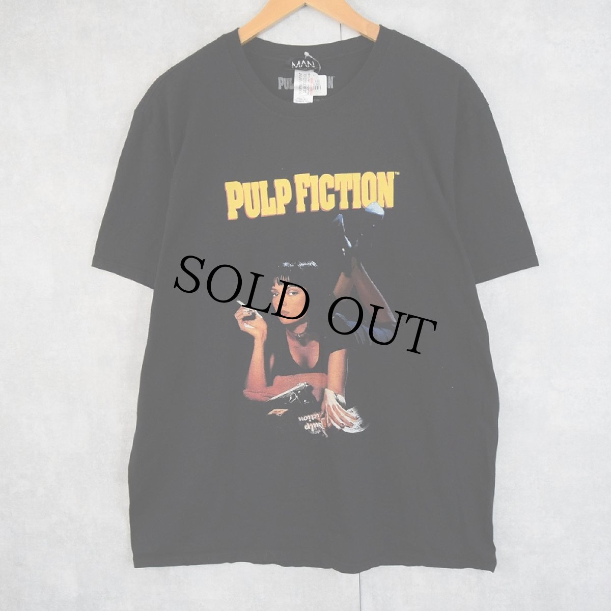 画像1: PULP FICTION クライム映画 プリントTシャツ L (1)