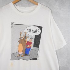 画像1: 90's RUBES "got milk" シュールイラストプリントTシャツ  (1)