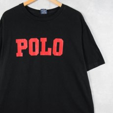 画像1: 2000's POLO Ralph Lauren ロゴプリントTシャツ BLACK L (1)