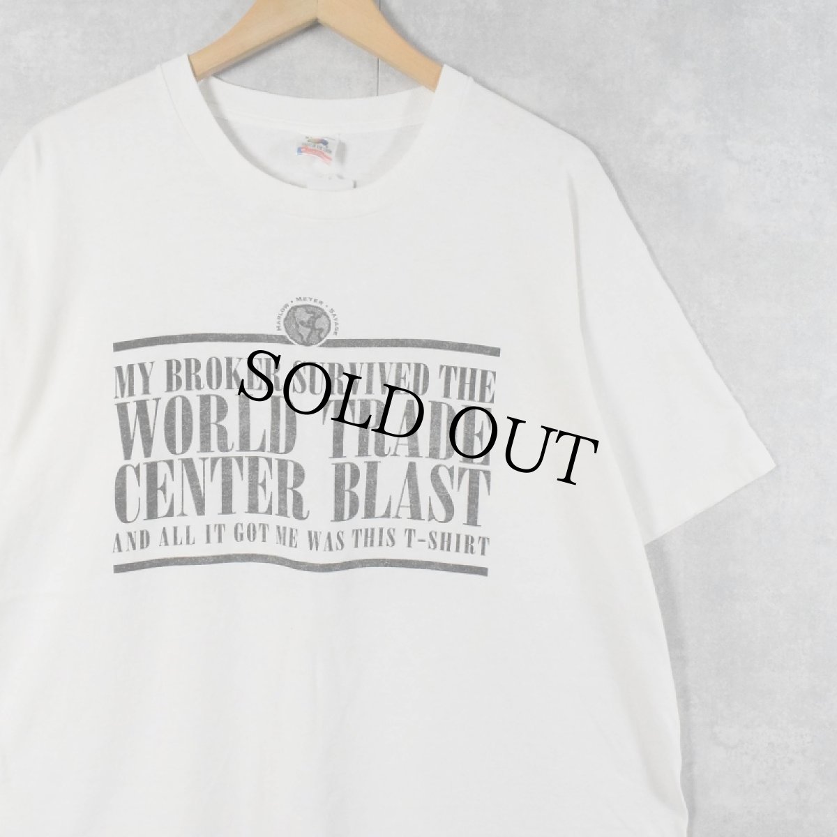 画像1: 90's "WORLD TRADE CENTER BLAST" アメリカ同時多発テロ事件プリントTシャツ XL (1)