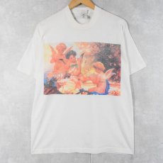 画像1: 90's USA製 天使プリントTシャツ XL (1)