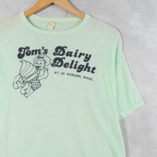 画像1: 70〜80's Tom's Dairy Delight イラストプリントTシャツ XL (1)