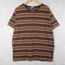 画像1: 90's POLO Ralph Lauren USA製 ボーダー柄 Tシャツ XL (1)