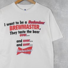 画像1: 90's Budweiser USA製 "Is that a GREAT JOB or what?" ビールメーカー プリントTシャツ (1)