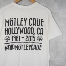 画像2: MOTLEY CRUE ヘヴィメタルバンドツアーTシャツ L (2)