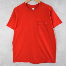 画像1: 80's FRUIT OF THE LOOM USA製 無地ポケットTシャツ XL (1)