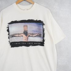 画像1: 90's USA製 "I LOVE YOU THIS MUCH" ジーザスプリントTシャツ XL (1)