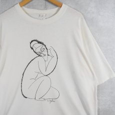 画像1: Amedeo Modigliani アートプリントTシャツ XL (1)