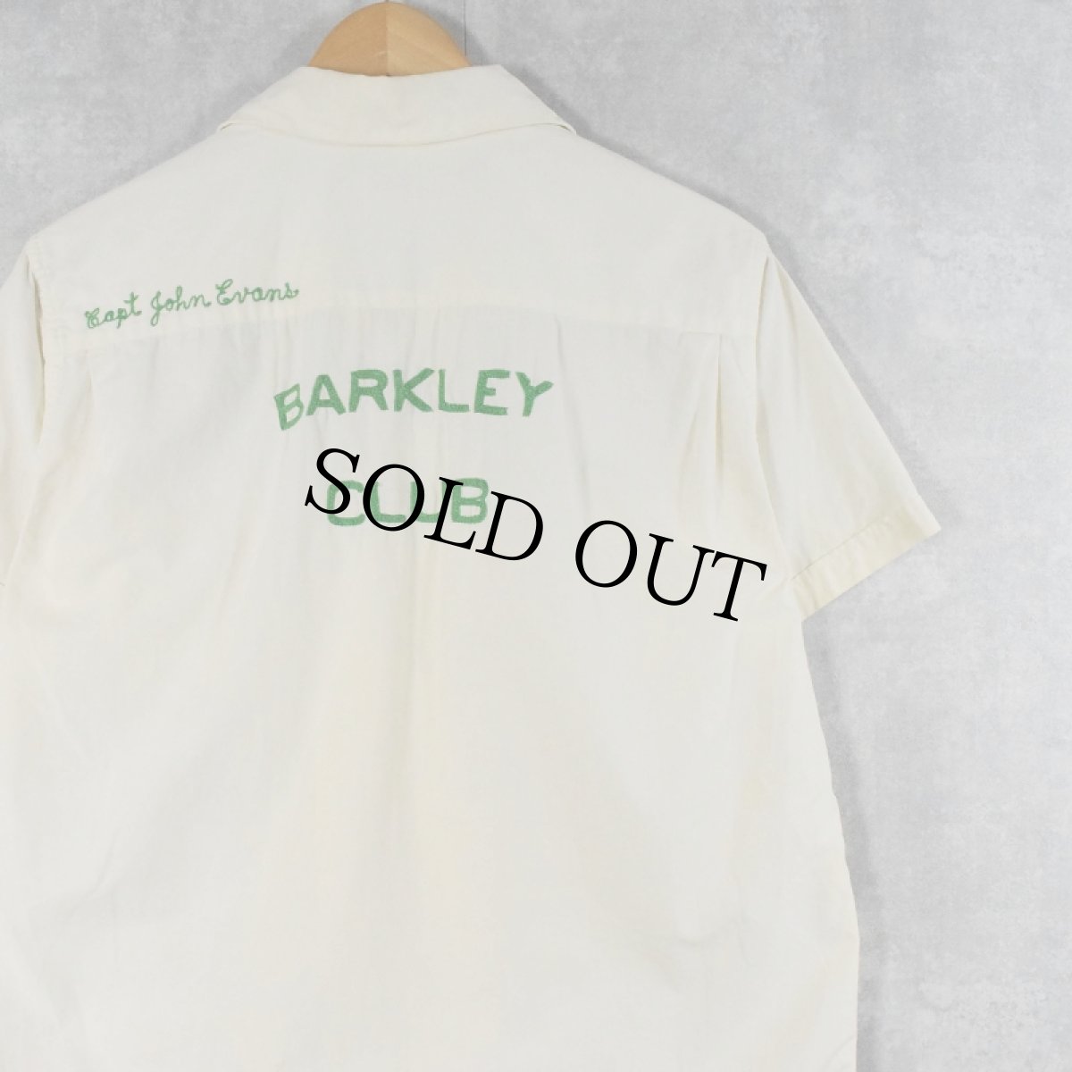 画像1: 50's Douglas "BARKLEY CLUB" チェーン刺繍 オープンカラーシャツ (1)