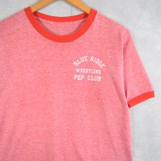 画像1: 〜80's "BLUE RIDGE WRESTLING PEP CLUB" プリントリンガーTシャツ (1)