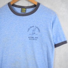 画像1: 70's JERZEES BY RUSSELL USA製 "CARLSBAD CAVERNS" プリントリンガーTシャツ M (1)