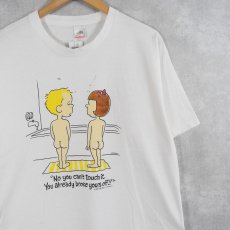 画像1: 90's USA製 "No you can't touch it..." シュールイラストプリントTシャツ XL (1)