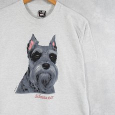 画像1: 90's USA製 "Schnauzer" 犬プリントTシャツ M (1)