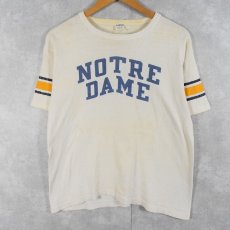 画像1: 70's Champion USA製 バータグ "NOTRE DAME" プリントTシャツ XL (1)