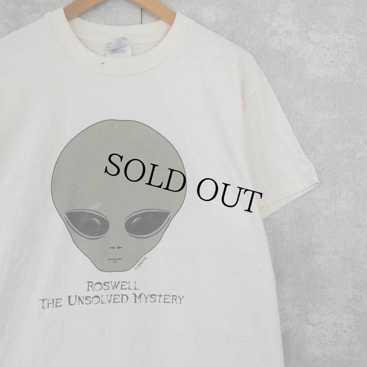 画像1: 90's ROSWELL UNSOLVED MYSTERY エイリアンプリントTシャツ L (1)