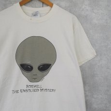 画像1: 90's ROSWELL UNSOLVED MYSTERY エイリアンプリントTシャツ L (1)