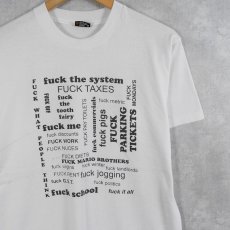 画像1: 90's "FUCK" プリントTシャツ L (1)