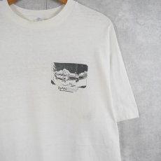 画像2: 90's DANROSS USA製 日本画プリントTシャツ XL (2)