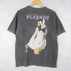 画像1: PLAYBOY マガジンプリントTシャツ L (1)