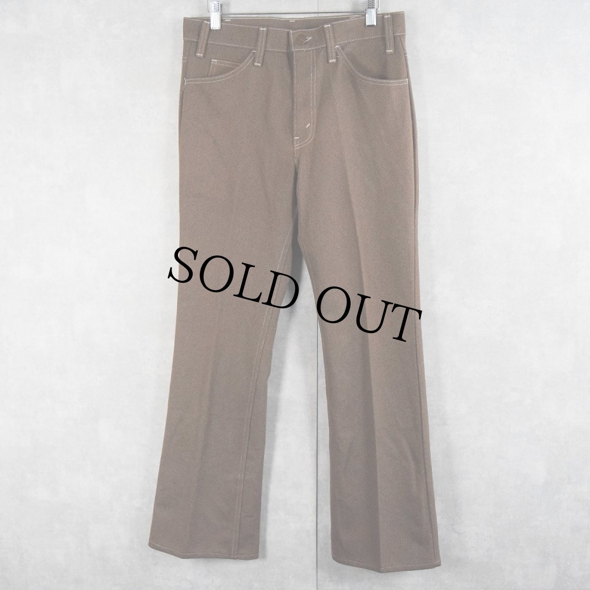 画像1: 80's Levi's 517 USA製 "STA-PREST PANTS" ブーツカットポリスラックス W31 (1)