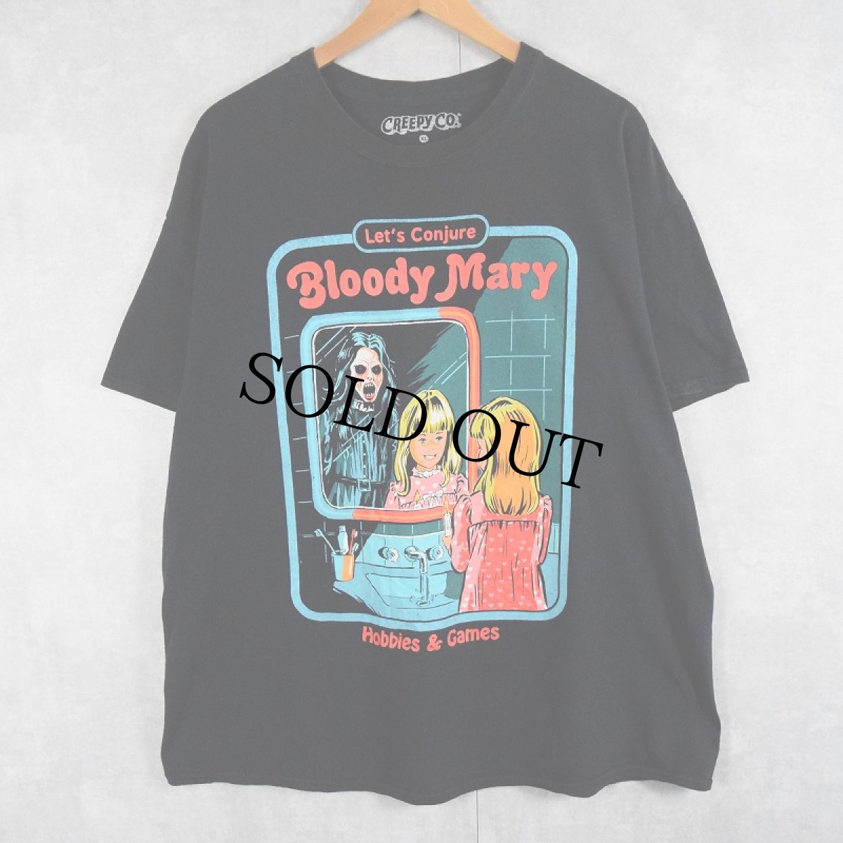 画像1: CREEPY CO. "Bloody Mary" プリントTシャツ BLACK XL (1)