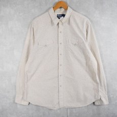 画像1: POLO Ralph Lauren "CLASSIC WESTERN" 花柄 コットンウエスタンシャツ XL (1)