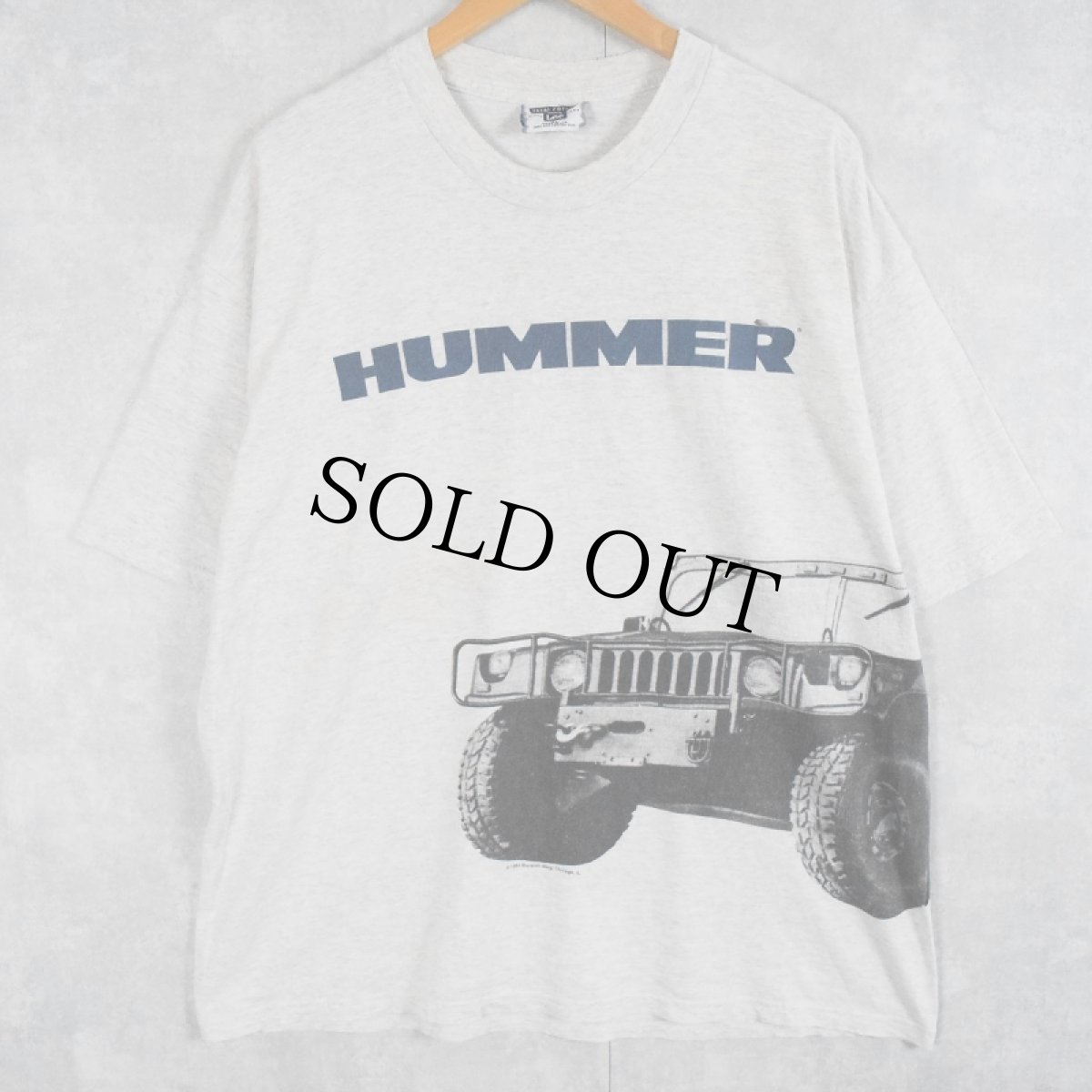 画像1: 90's Lee USA製 "HUMMER" 自動車メーカー 巻きプリントTシャツ XL (1)