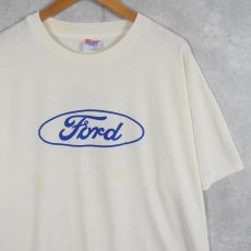 画像1: 90's Ford USA製 自動車メーカー ロゴプリントTシャツ XL (1)