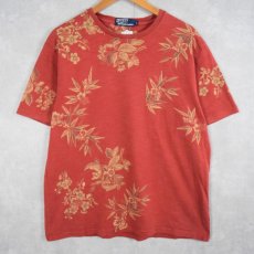 画像1: POLO Ralph Lauren 花柄プリントTシャツ L (1)